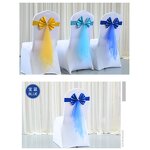 Chair Sashes Manufacturer - OEM Wedding Stretch Spandex Yarn Chiffon Bow Tie