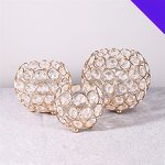 Crystal Tealight Holders Manufacturer - OEM Metal Gold for Christmas Wedding Table Top