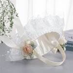 Flower Basket Factory - OEM Western Style White with Handle for Party Celebration Favors