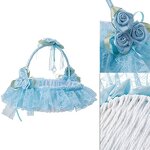 Lace Flower Basket Factory - OEM Small Woven Portable Storage for Engagement Party