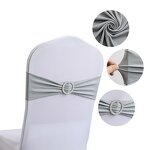 Chair Sash Factory - OEM Banquet Solid Color Decorative Bow Elastic Straps