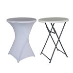 Bar Table Cloth Manufacturer - OEM High Quality Spandex Elastic Round White Stretch