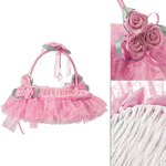 Lace Flower Basket Factory - OEM Small Woven Portable Storage for Engagement Party