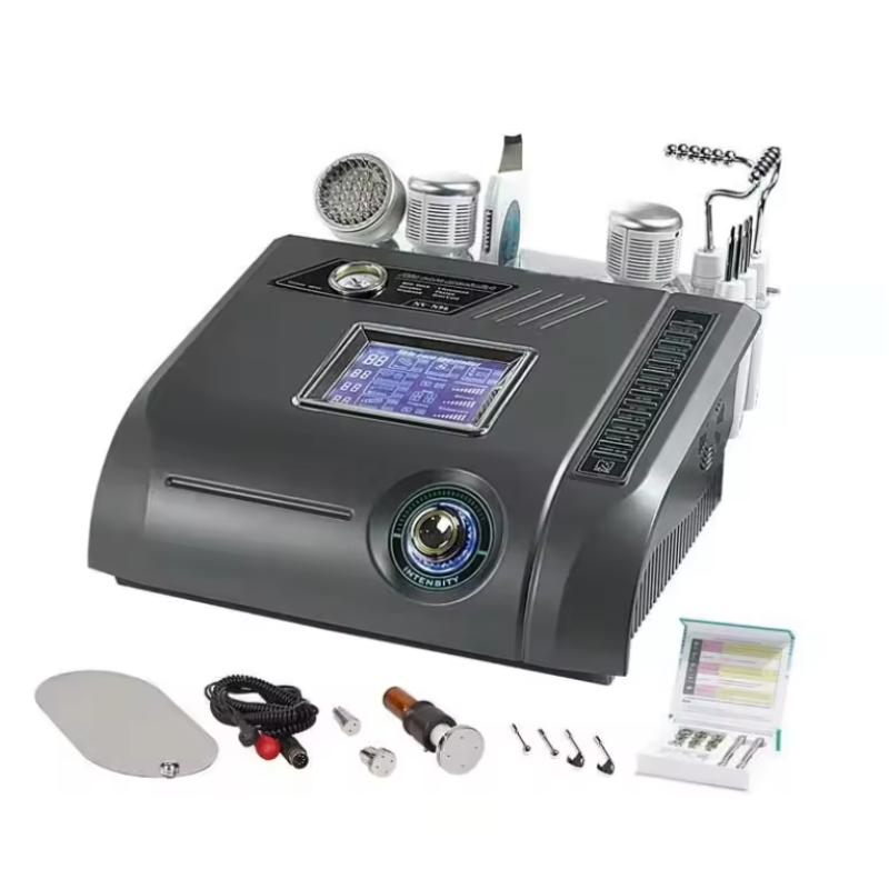 Portable 6-in-1 Bio Face Lift  Multifunctional  Facial  Diamond Dermabrasion  Hot Cold Hammer Ultrasonic Skin Scrubber