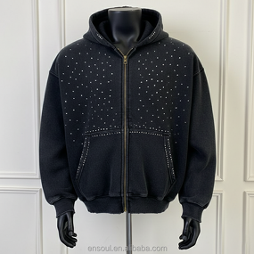 Unisex Zip Hoodie Manufacturer - Custom Printing & Rhinestone