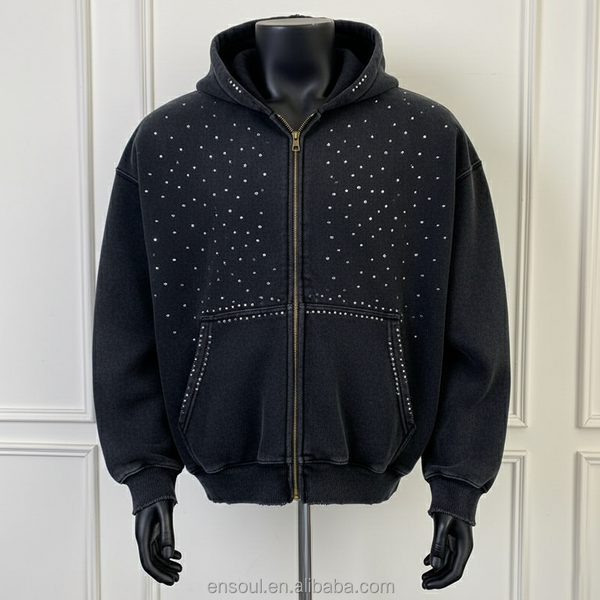 Unisex Zip Hoodie Manufacturer - Custom Printing & Rhinestone