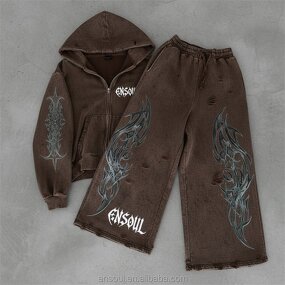 Men's Sweatsuit Factory - Custom Distressed & Printed Set