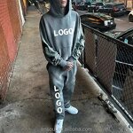 Men's Sweatsuit Factory - Custom Stacked Pants & Hoodie Set