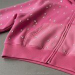 Unisex Zipper Hoodie Manufacturer - Custom Rhinestone & Streetwear