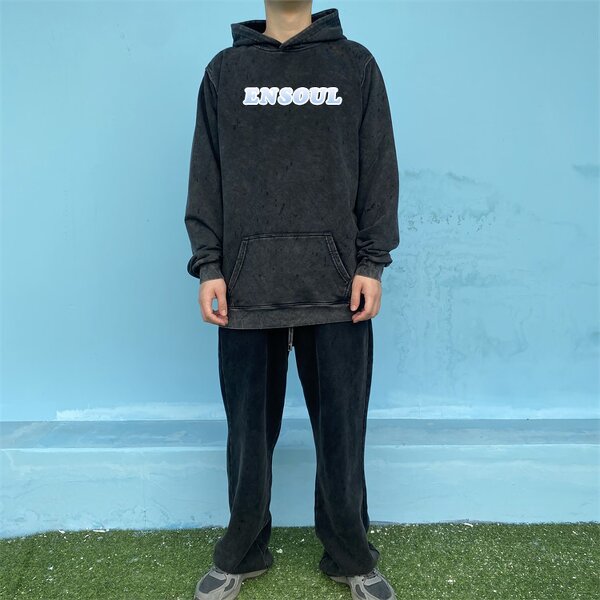 Unisex Tracksuit Manufacturer - Custom Acid Wash Sweatsuit Set