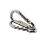 Carabiner Hook Factory - OEM 8x80mm Stainless Steel 316 Swivel Snap Hook