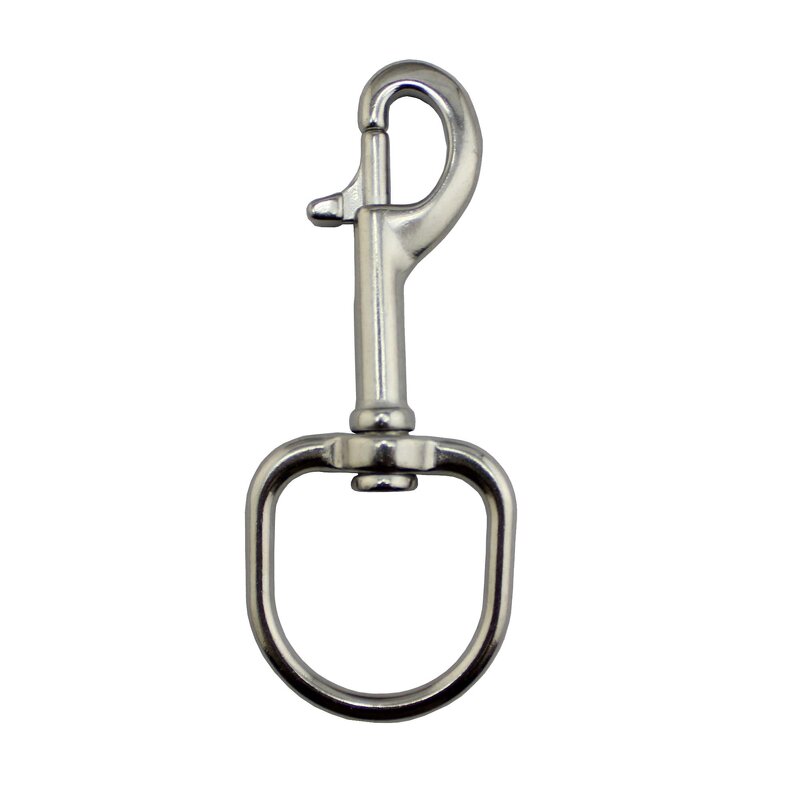 Carabiner Leash Hook Factory - OEM Stainless Steel Oval Ring Swivel Snap Hook