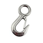 Crane Hook Manufacturer - OEM Heavy Duty Stainless Steel Large Eye Spring Latched 0.3 T