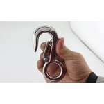 Crane Hook Manufacturer - OEM Heavy Duty Stainless Steel Large Eye Spring Latched 0.3 T