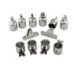 Deck Hinge Set Manufacturer - OEM 3 Bow Stainless Steel 316 Marine Bimini Top Fitting