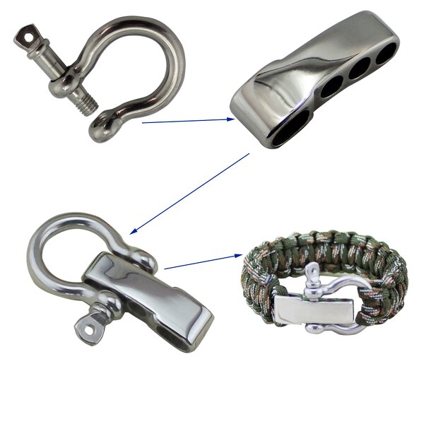 D Ring Shackles Manufacturer - OEM Outdoor Hardware Stainless Steel Clasps for Bracelets