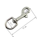 Carabiner Leash Hook Factory - OEM Stainless Steel Oval Ring Swivel Snap Hook
