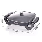 Electric Hot Pot Factory - OEM Custom Black Non-stick Multi-functional Cooker