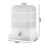 Food Steamer Factory - OEM Custom Three Tier 12L Stackable Baskets