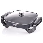 Electric Hot Pot Factory - OEM Custom Black Non-stick Multi-functional Cooker