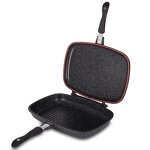 Baking Trays Factory - OEM Custom Non-stick Double Pan BBQ Grill Pan