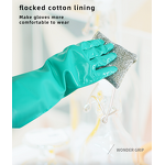 Cotton Nitrile Gloves Manufacturer - OEM 15 Mil OP-358 Green Rubber Powder Solvent-Resistant