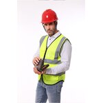 Construction Vest Manufacturer - OEM Customizable Plus Size Breathable Polyester Reflective