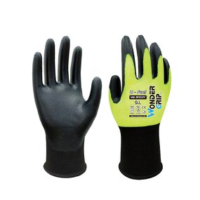 Nitrile Rubber Gloves Factory - OEM WG-1855HY U-Feel Bubble Fluorescent Yellow Polyester