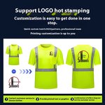 Reflective T-Shirt Manufacturer - OEM ANSI Factory Supply Fluorescent Green Breathable Bird's Eye