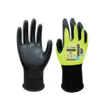 Nitrile Rubber Gloves Factory - OEM WG-1855HY U-Feel Bubble Fluorescent Yellow Polyester