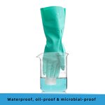 Cotton Nitrile Gloves Manufacturer - OEM 15 Mil OP-358 Green Rubber Powder Solvent-Resistant