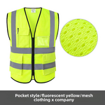 Construction Vest Manufacturer - OEM Customizable Plus Size Breathable Polyester Reflective