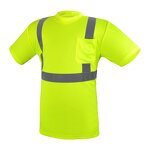 Reflective T-Shirt Manufacturer - OEM ANSI Factory Supply Fluorescent Green Breathable Bird's Eye