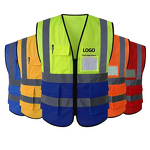 Construction Vest Manufacturer - OEM Customizable Plus Size Breathable Polyester Reflective