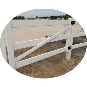 PVC Horse Fence Factory - OEM 5-Inch Double Door Round Pen for Horse Products