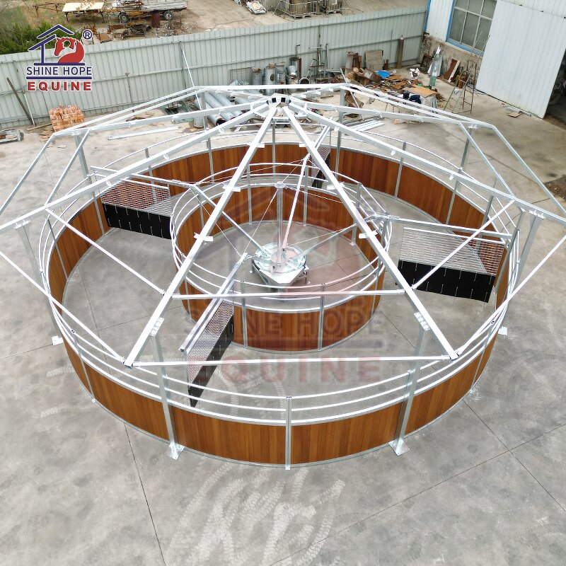 Horse Training Walker Factory - OEM Steel Heavy Duty with Charged Pushers Sprinkler System