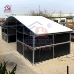 Mobile Horse Barn Manufacturer - OEM Customized Galvanized Portable Stalls with Roof