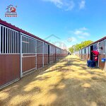 Horse Stalls System Factory - OEM USA Freedom Black Coating Bamboo Wood Stall
