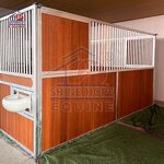 Horse Stalls System Factory - OEM USA Freedom Black Coating Bamboo Wood Stall