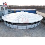 Covered Lunging Ring Factory - OEM 10m Metal Frame with Vinyl Roof Round Pen
