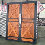 Equine Horse Barn Door Factory - OEM Hot Dip Galvanized Powder Coated Bamboo Metal