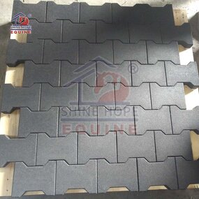 Dog-Bone Interlocking Rubber Paver Factory - OEM High Elasticity Black Color Paver