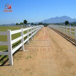 White PVC Farm Fence Factory - OEM Post and Rail 2-4 Rails Horse Paddock Durable