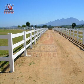 White PVC Farm Fence Factory - OEM Post and Rail 2-4 Rails Horse Paddock Durable