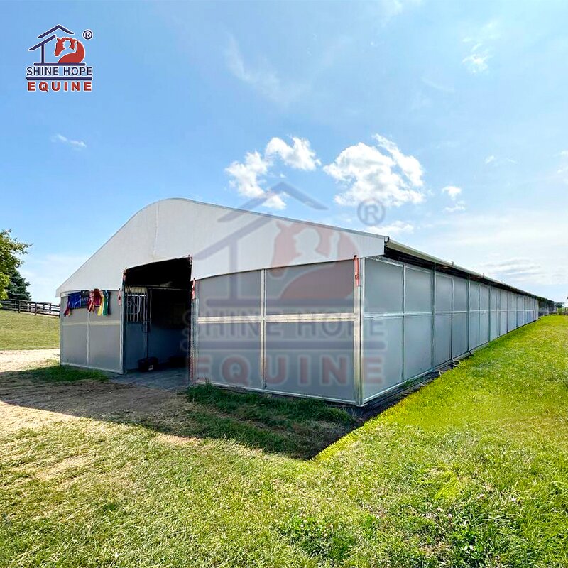 Outdoor Horse Shelters Manufacturer - OEM Mobile USA Economical Light Duty Portable Stables