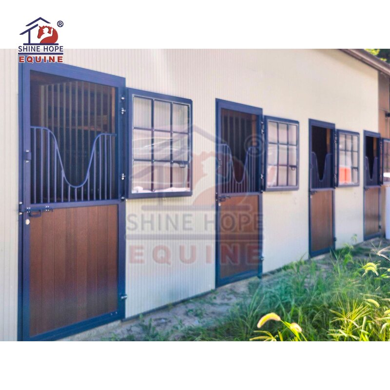 HDPE Horse Stall Fronts Factory - OEM Easy Clean European Modern Stable Door Paddock