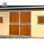 Horse Barn End Doors Factory - OEM Equine Equipment Bamboo Wooden Double Door Barn
