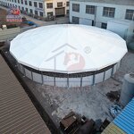 Covered Lunging Ring Manufacturer - OEM Metal Steel Tube Support with Vinyl Roof