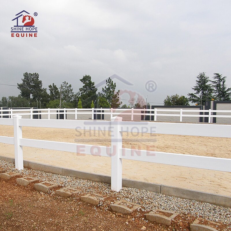 PVC Rail Horse Fence Manufacturer - OEM 5-Inch White UV Resistant Horse Products