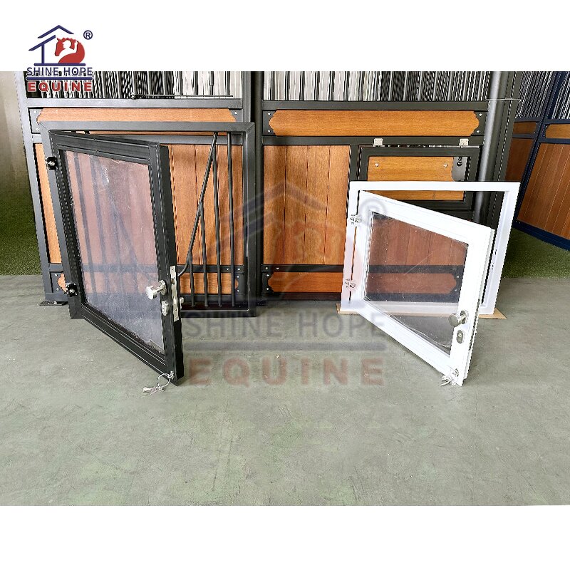 Horse Stall Hinged Window Manufacturer - OEM Heavy Duty Steel Prefab Organic Toughened Glass